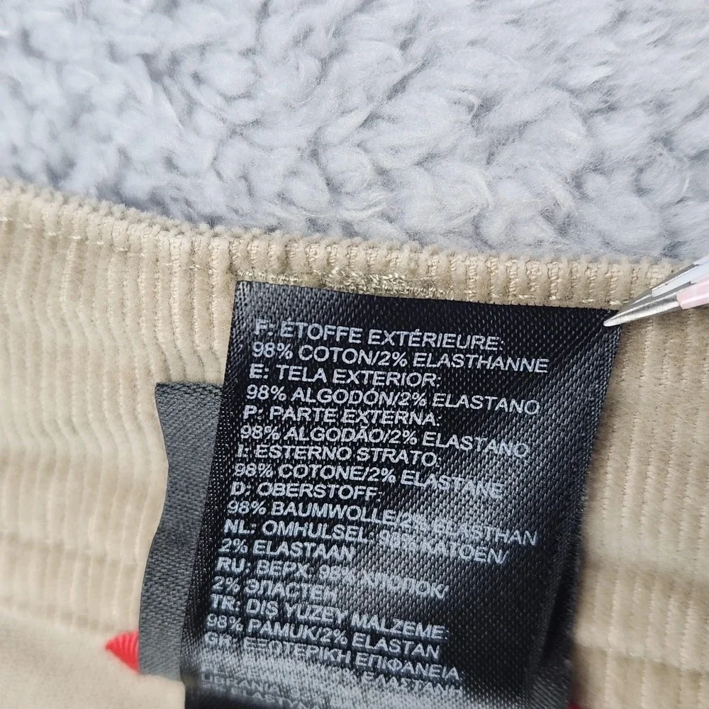 The North Face Pants Mens XL Khaki Beige Corduroy Stretch Casual Outdoor Cotton